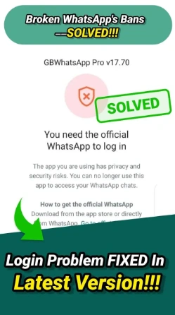 gbwhatsapp login problem fixed in latest version